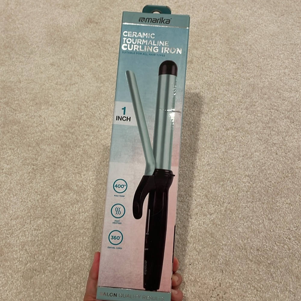 Marika Ceramic Tourmaline Curling Iron - New In Box